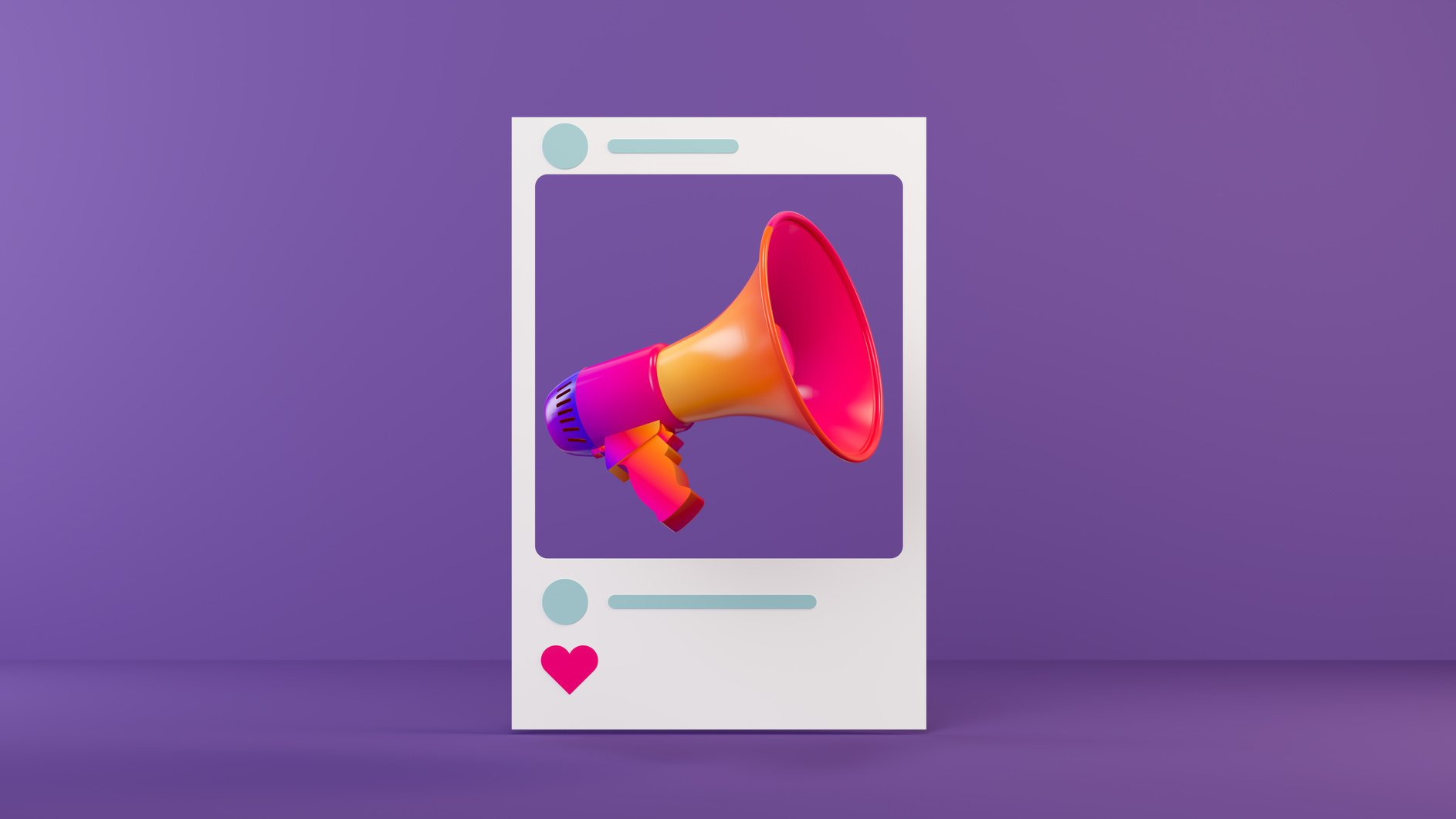 Megaphone Social Media Concept